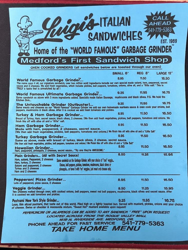 Luigi's Italian Sandwiches Menu image 2